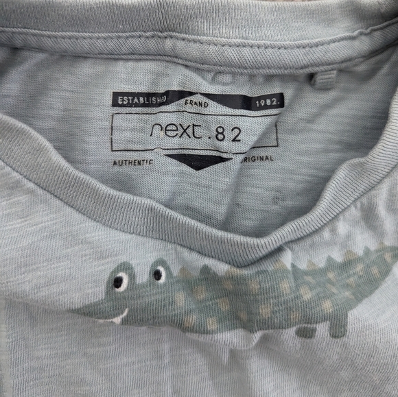NEXT Tshirt alligator print cotton 5T 6T - Picture 4 of 6
